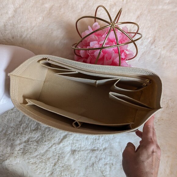 Liner for purse, bag, or tote, khaki, felt - Picture 2 of 4